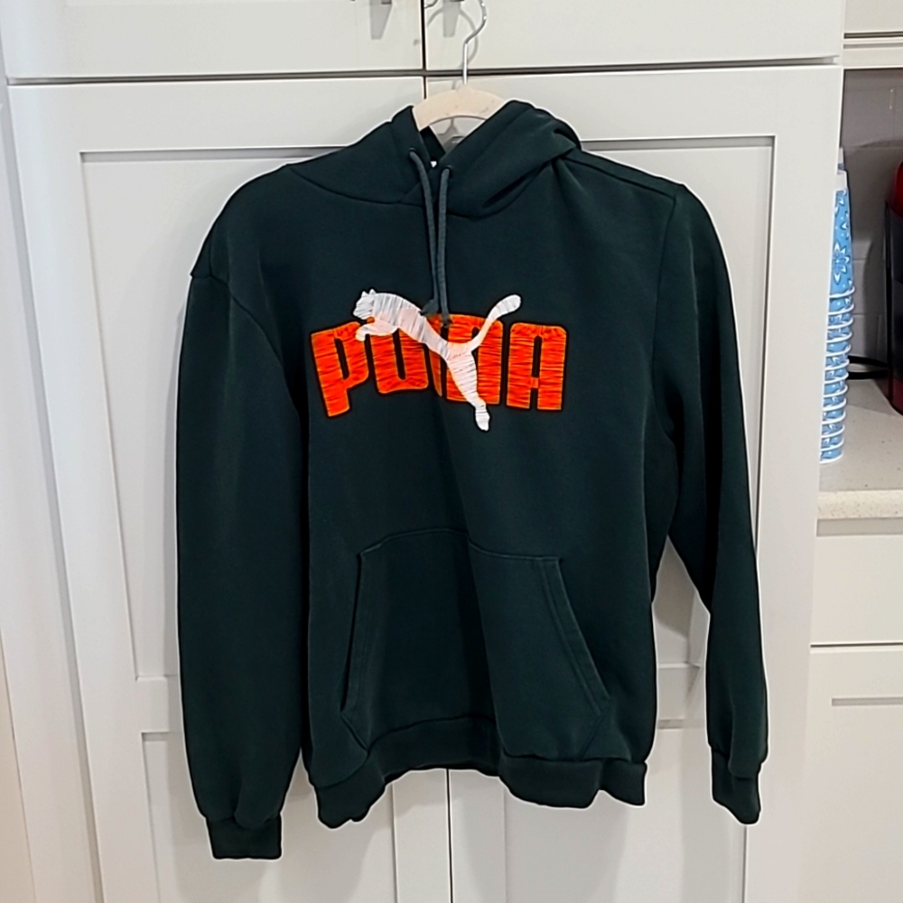 Puma Layered Graphic Youth Long Sleeve Hoodie Large